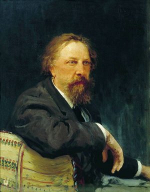 Portrait of the Writer Aleksey Konstantinovich Tolstoy Oil painting by Ilia Efimovich Repin