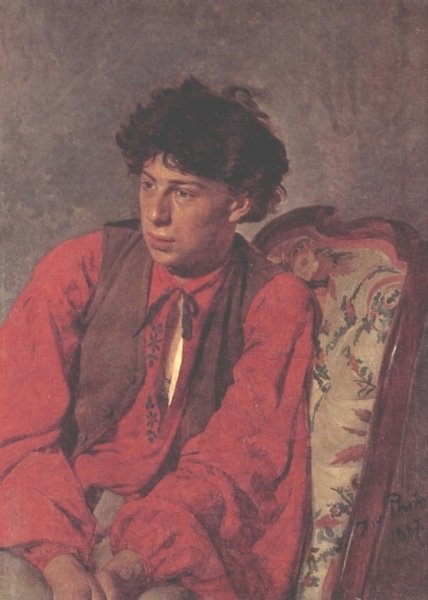 Portrait of V. E. Repin, the Artist's brother. by Ilia Efimovich Repin - Hand-Painted Oil Painting Reproduction