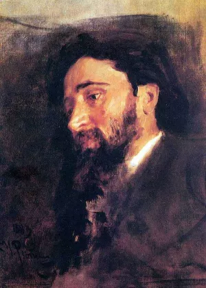 Portrait of V. M. Garshin painting by Ilia Efimovich Repin