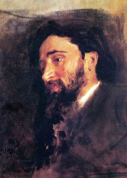 Portrait of V. M. Garshin by Ilia Efimovich Repin - Hand-Painted Oil Painting Reproduction