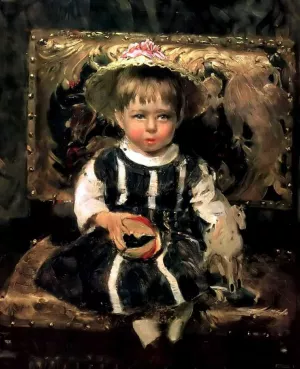 Portrait of Vera Repina by Ilia Efimovich Repin Oil Painting