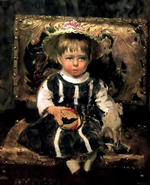 Main Product Photo of Portrait of Vera Repina Painting by Ilia Efimovich Repin