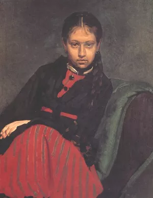 Portrait of Vera Shevtsova by Ilia Efimovich Repin Oil Painting