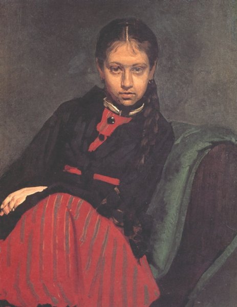 Portrait of Vera Shevtsova by Ilia Efimovich Repin - Hand-Painted Oil Painting Reproduction