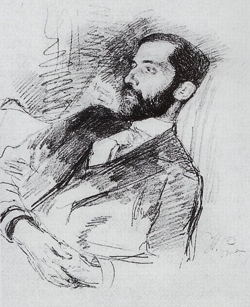 Main Product Photo of Portrait of Writer, Poet, Critic, Translator, Historian, Philosopher of Religion and Social Painting by Ilia Efimovich Repin