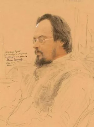 Portrait of Writer Yevgeny Nikolayevich Chirikov Oil painting by Ilia Efimovich Repin