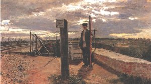 Railway Watchman Oil painting by Ilia Efimovich Repin