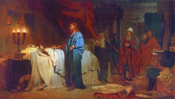 Main Product Photo of Raising of Jairus Daughter Painting by Ilia Efimovich Repin