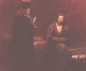 Refusal of the Confession by Ilia Efimovich Repin - Oil Painting Reproduction