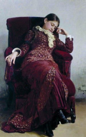 Rest. Portrait of Vera Repina, Artist's Wife.