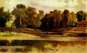 River Bank by Ilia Efimovich Repin Oil Painting