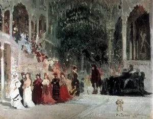 Scene from Ballet Study by Ilia Efimovich Repin Oil Painting