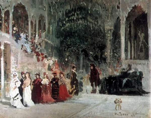 Main Product Photo of Scene from Ballet Study Painting by Ilia Efimovich Repin
