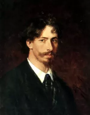 Self-Portrait by Ilia Efimovich Repin Oil Painting