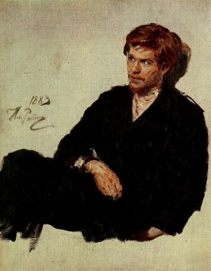 Student-Nihilist Etude by Ilia Efimovich Repin Oil Painting
