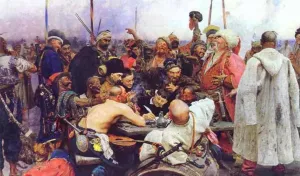 The Reply of the Zaporozhian Cossacks to Sultan Mahmoud IV Oil painting by Ilia Efimovich Repin