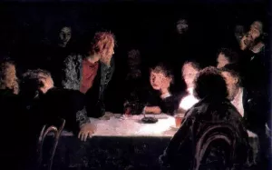 The Revolutionary Meeting by Ilia Efimovich Repin Oil Painting