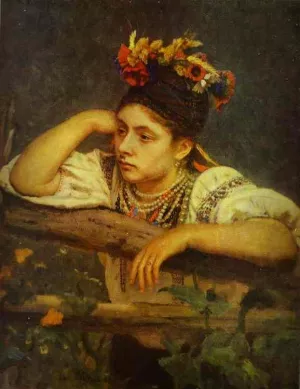 Ukranian Girl Oil painting by Ilia Efimovich Repin