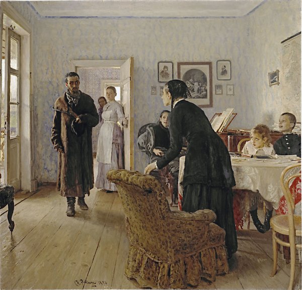 Main Product Photo of Unexpected Return Painting by Ilia Efimovich Repin