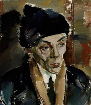 Man In Fur Cap by Ilmari Aalto Oil Painting