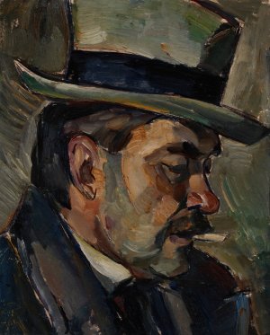 Portrait of artist Karnakoski by Ilmari Aalto Oil Painting