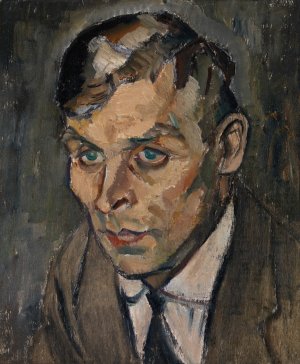 Portrait of artist VainO Kamppuri by Ilmari Aalto Oil Painting