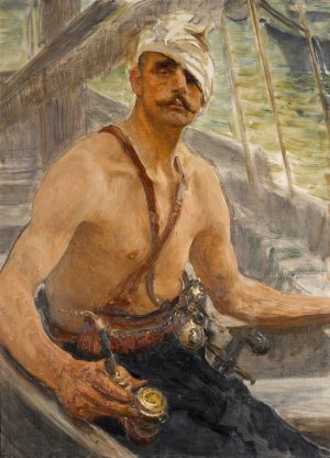 Black Sea Cossack by Ilya Efimovich Repin Oil Painting