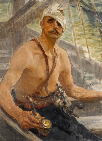 Black Sea Cossack by Ilya Efimovich Repin - Hand-Painted Oil Painting Reproduction