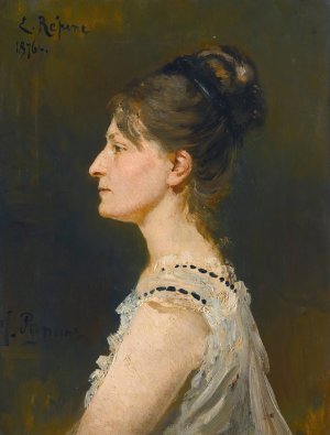Portrait Of A Lady Said To Be Maria Grigorievna Ge by Ilya Efimovich Repin Oil Painting
