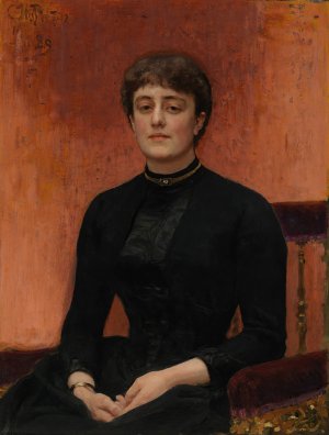 Portrait Of Jelizaveta Zvantseva by Ilya Efimovich Repin Oil Painting