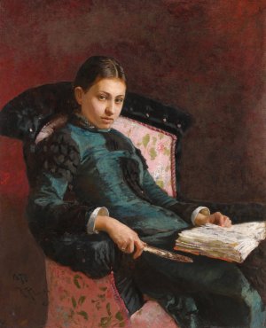Portrait of The Artist's Wife, Vera Repin by Ilya Efimovich Repin Oil Painting