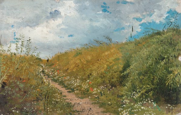 Road Through A Dell by Ilya Efimovich Repin - Hand-Painted Oil Painting Reproduction