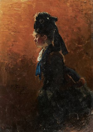 Study For A Parisian Cafe by Ilya Efimovich Repin Oil Painting