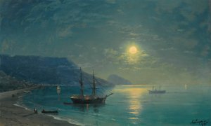 Evening In Crimea by Ilya Nikolaevich Zankovsky Oil Painting