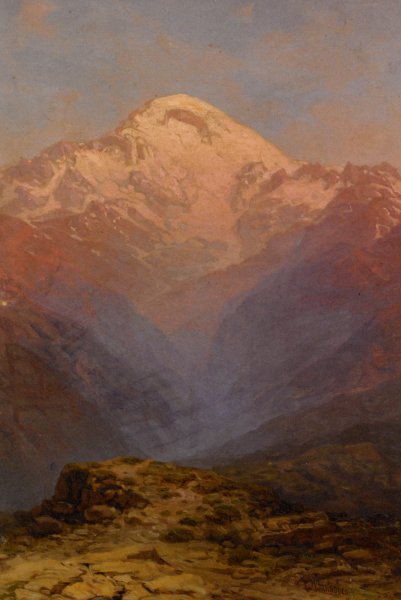 Main Product Photo of Sunset in the Mountains Painting by Ilya Nikolaevich Zankovsky