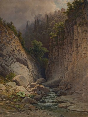 The Ravine by Ilya Nikolaevich Zankovsky Oil Painting