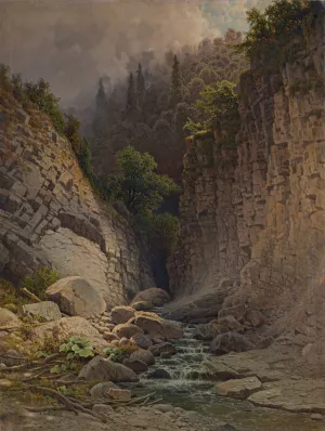 The Ravine by Ilya Nikolaevich Zankovsky Oil Painting
