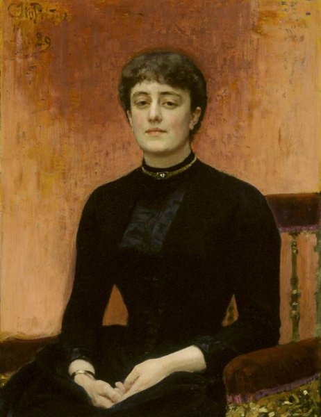 Jelizaveta Zvantsevan muotokuva by Ilya Repin - Hand-Painted Oil Painting Reproduction