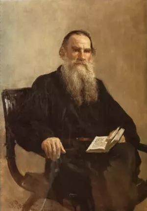 Portrait of Leo Tolstoy painting by Ilya Repin