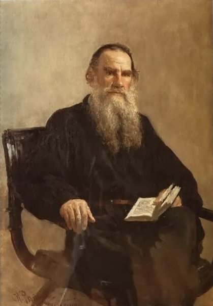 Portrait of Leo Tolstoy by Ilya Repin - Hand-Painted Oil Painting Reproduction
