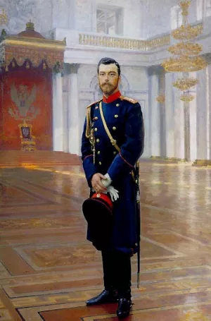 Portrait of Nicholas II, The Last Russian Emperor painting by Ilya Repin