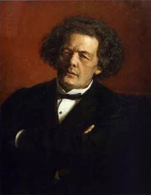 Portrait of the Composer Anton Rubinstein by Ilya Repin - Oil Painting Reproduction