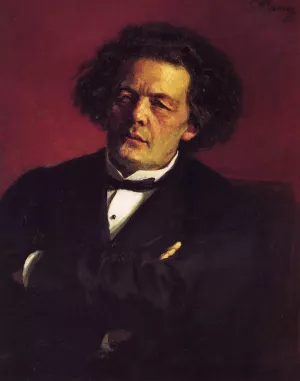 Portrait of the Pianist, Conductor, and Composer, Anton Grigorie by Ilya Repin Oil Painting