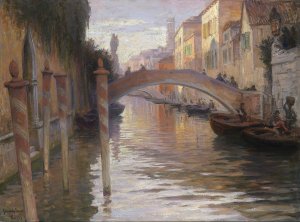 Abendstimmung in Venedig by Imre Gergely Oil Painting