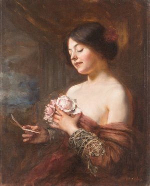 The Love Letter by Imre Gergely Oil Painting