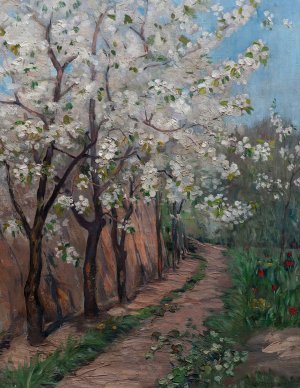 Cherry Blossom by Ingeborg Eggertz Oil Painting