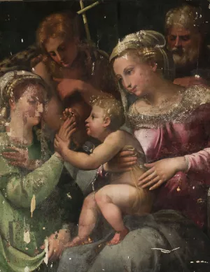 Mystical marriage of St. Catherine by Innocenzo Da Imola Oil Painting