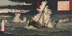 The Sino-French War by Inoue Tankei Oil Painting