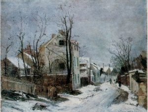 Winter in Barbizon also known as Iarna la Barbizon by Ion Andreescu Oil Painting