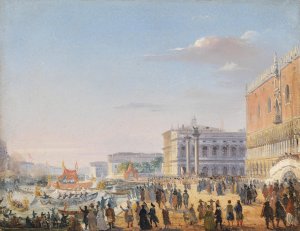 Ankunft Franz Joseph und Elisabeth in Venedig by Ippolito Caffi Oil Painting